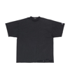 Balenciaga Distressed Oversized T-shirt In Washed Black