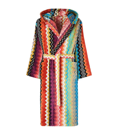 Missoni Giacomo Hooded Bathrobe In Multicolor