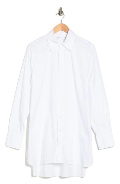 Caroline Constas Billie Cotton-poplin Mini Shirt Dress In White