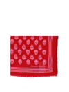 Alexander Mcqueen Womens Red Scarf In Multicolor