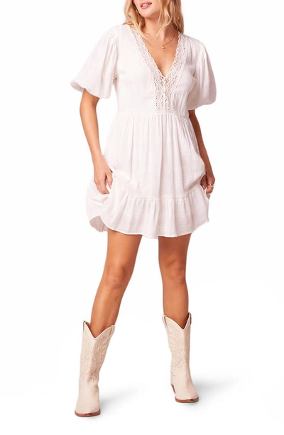 Band Of The Free Melody Lace Ruffle Dress In White