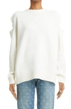 GIVENCHY 4G COLD SHOULDER WOOL & CASHMERE SWEATER