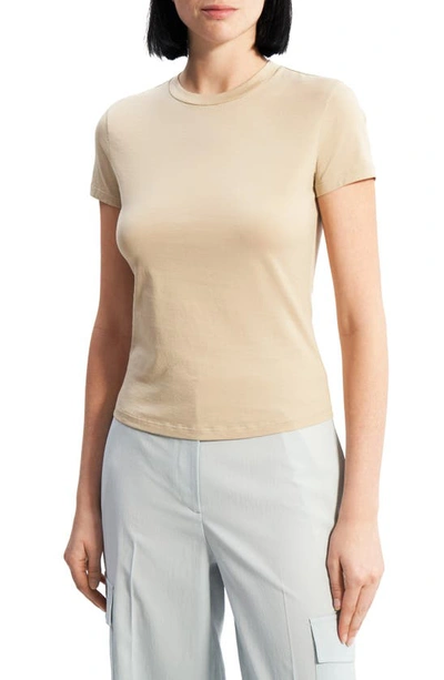 Theory Tiny Apex Organic Pima Cotton T-shirt In Buff
