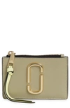 Marc Jacobs Snapshot Leather Id Wallet In Silver Sage Multi