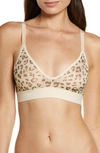 Skarlett Blue Spellbound Wireless Triangle Bralette In Leo Leoprd