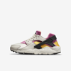 Nike Huarache Run Big Kids' Shoes In Light Bone,university Gold,black,lethal Pink