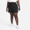 Nike Women's  Sportswear Club Fleece Mid-rise Shorts (plus Size) In Black