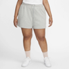 Nike Women's  Sportswear Club Fleece Mid-rise Shorts (plus Size) In Grey