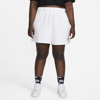 Nike Women's  Sportswear Club Fleece Mid-rise Shorts (plus Size) In White