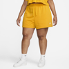 Nike Women's  Sportswear Club Fleece Mid-rise Shorts (plus Size) In Yellow