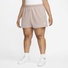 Nike Women's  Sportswear Club Fleece Mid-rise Shorts (plus Size) In Pink