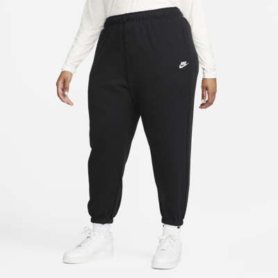 Nike Women's  Sportswear Club Fleece Mid-rise Oversized Sweatpants (plus Size) In Black