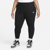 Nike Women's  Sportswear Club Fleece Mid-rise Jogger Pants (plus Size) In Black,white