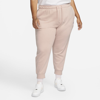 Nike Women's  Sportswear Club Fleece Mid-rise Jogger Pants (plus Size) In Pink