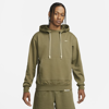 Nike Men's Standard Issue Dri-fit Pullover Basketball Hoodie In Medium Olive/pale Ivory