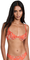 FLEUR DU MAL LILY EMBROIDERY PLUNGE DEMI BRA