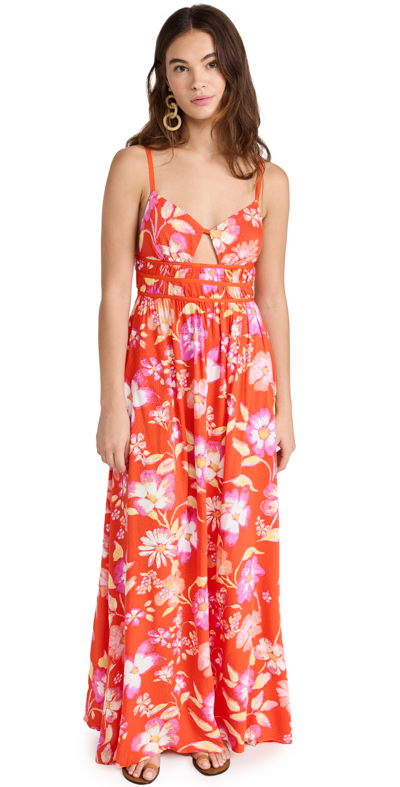 Free People Wisteria Floral Sleeveless Maxi Dress In Multi