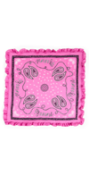 Ganni Spotted Bandana-pailsey Print Bandana In Phlox Pink