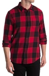 Abound Plaid Flannel Long Sleeve Shirt In Red- Black Buffalo Plaid