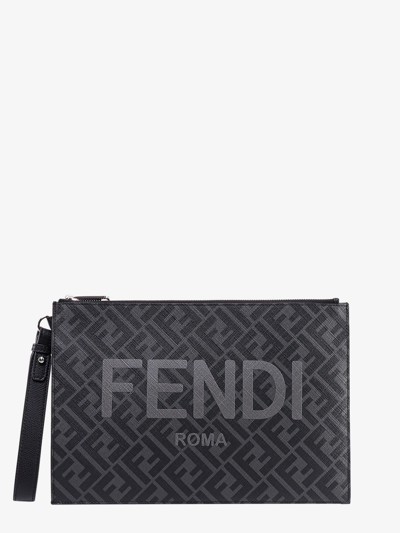 Fendi Ff Clutch Pack In Black