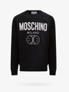 Moschino Double Smile Crewneck Sweater In Black