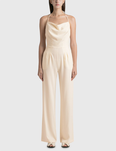 Aaizél Backless Cowlneck Jumpsuit In White