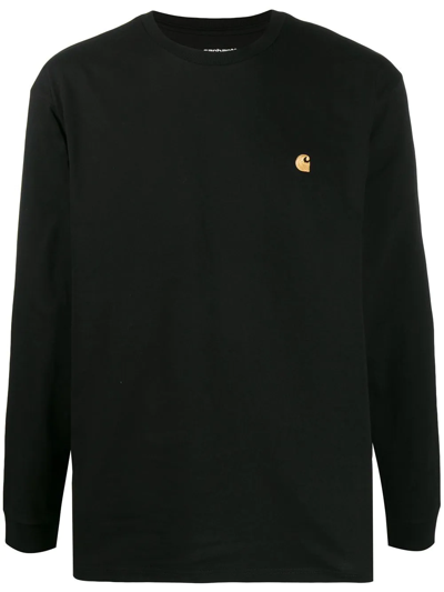 Carhartt L/s Chase T-shirt In Black