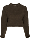 MISSING YOU ALREADY COTTON-BLEND CROPPED JUMPER