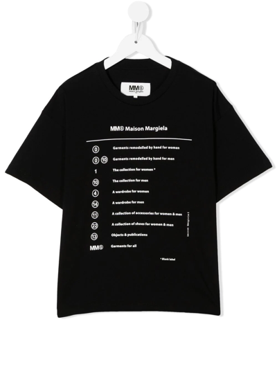 Mm6 Maison Margiela Graphic-print Short-sleeve T-shirt In Black