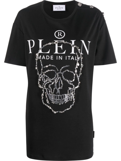 Philipp Plein Logo-print Short-sleeve T-shirt In Black
