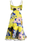 Silvia Tcherassi Analissa Floral-print Cutout Fit-&-flare Dress In Multicolour