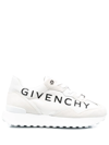 Givenchy Runner White Logo Leather Sneakers In White