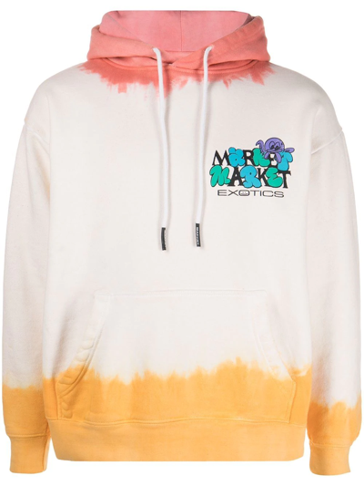 Market Exotic Automobile Tie-dye Hoodie In White