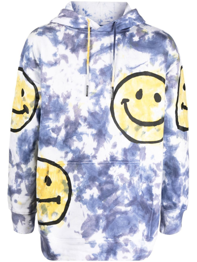 Market X Smiley Allover Print Tie-dye Hoodie Sweatshirt In Multi-color