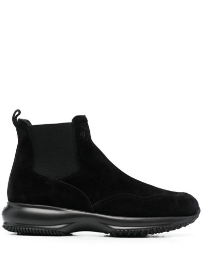 Hogan Black Interactive Chelsea Ankle Boots