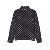 Amiri Monochrome Logo-print Silk-twill Shirt In Black