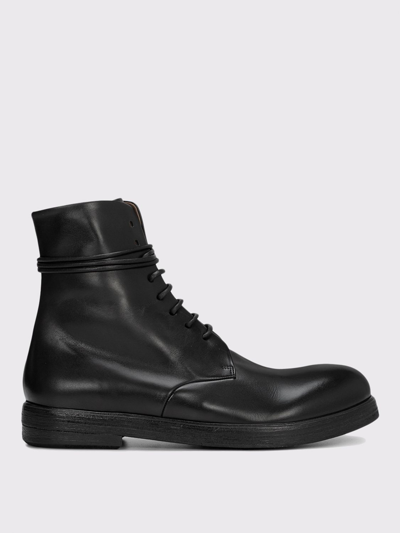 Marsèll Zucca Wedge Ankle Boot In Leather In Black