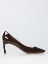 Roger Vivier Belle Vivier Trompette Patent Leather Pumps In Burgundy