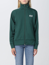Golden Goose Star Zipped Track Jacket Denise Triacetate Logo Star Strip In Green