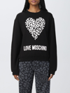 Love Moschino Heart-print Cotton Sweatshirt In Black