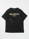 BALMAIN T-SHIRT BALMAIN KIDS COLOR BLACK,364089002