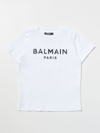 Balmain Logo Print T-shirt In White