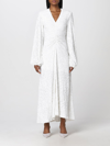 Rotate Birger Christensen White Sirin Sequinned Midi Dress In White