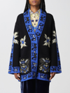 Etro Wool Coat In Black