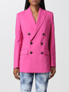 Dsquared2 Peak-lapel Double-breasted Blazer In Fuchsia
