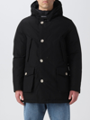 Woolrich Down-feather Hooded Coat In Black