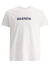 Aspesi White Cotton T-shirt With Silenzio Print In White