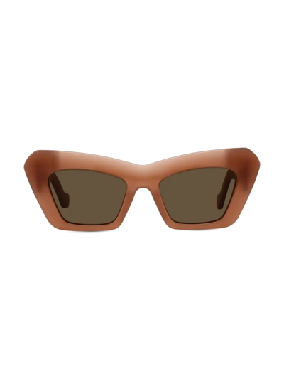 Loewe Chunky Anagram Cat-eye Sunglasses In Dbrno/brn