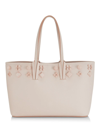 Christian Louboutin Small Cabata Empire Leather Studded Tote In Leche