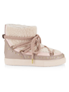 Inuikii Curly Rock Shearling Sneaker Boots In Rose